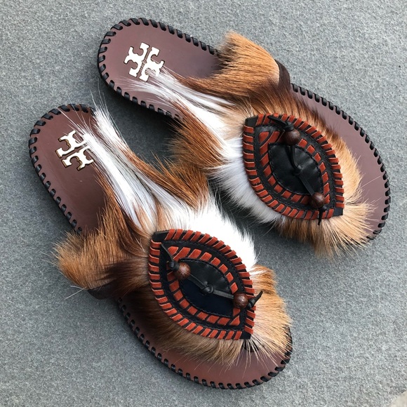 Tory Burch Shoes - 🎉HP🎉TORY BURCH Fur Phoenix Slide